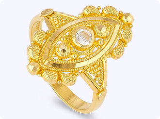 Ring With Clear Stone Accents